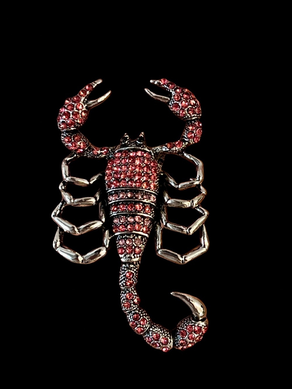 Vintage Style Pink Rhinestone Scorpion Brooch Pin | Statement Jewelry NWOT